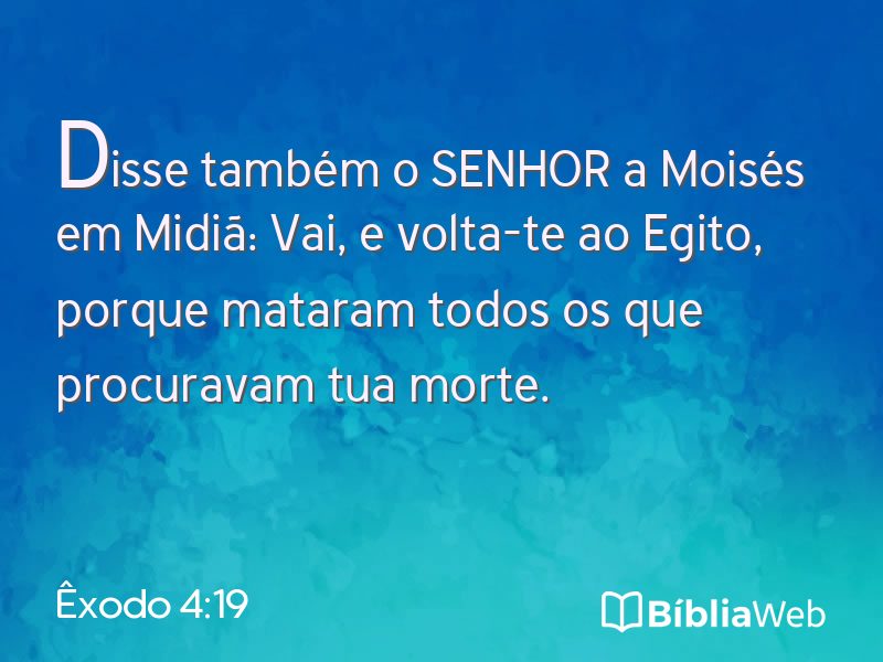 Êxodo 4:19 em imagem para compartilhar