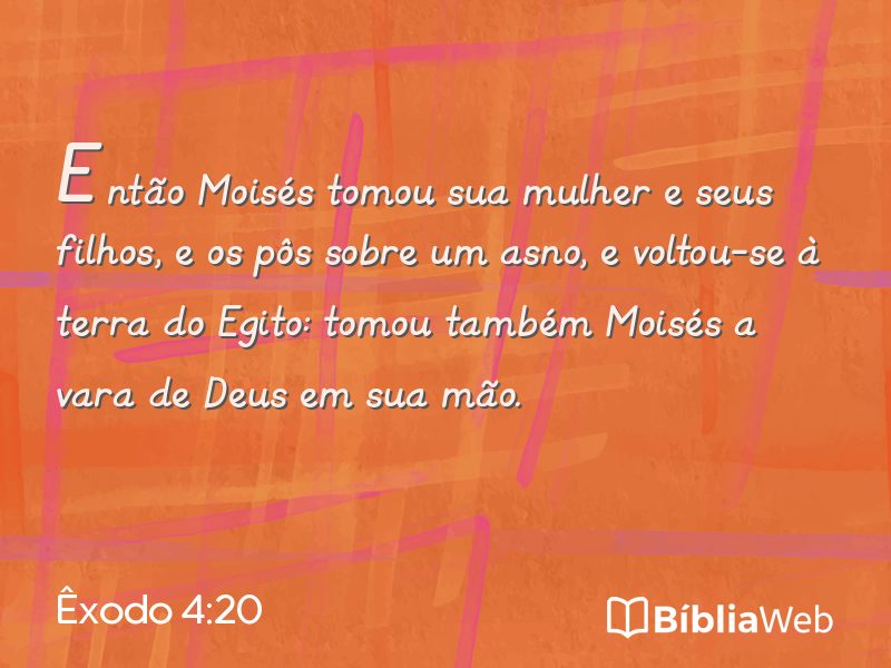 Êxodo 4:20 em imagem para compartilhar