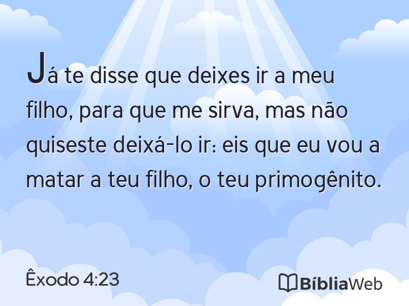 Êxodo 4:23 em imagem para compartilhar