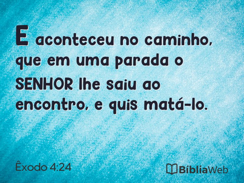Êxodo 4:24 em imagem para compartilhar