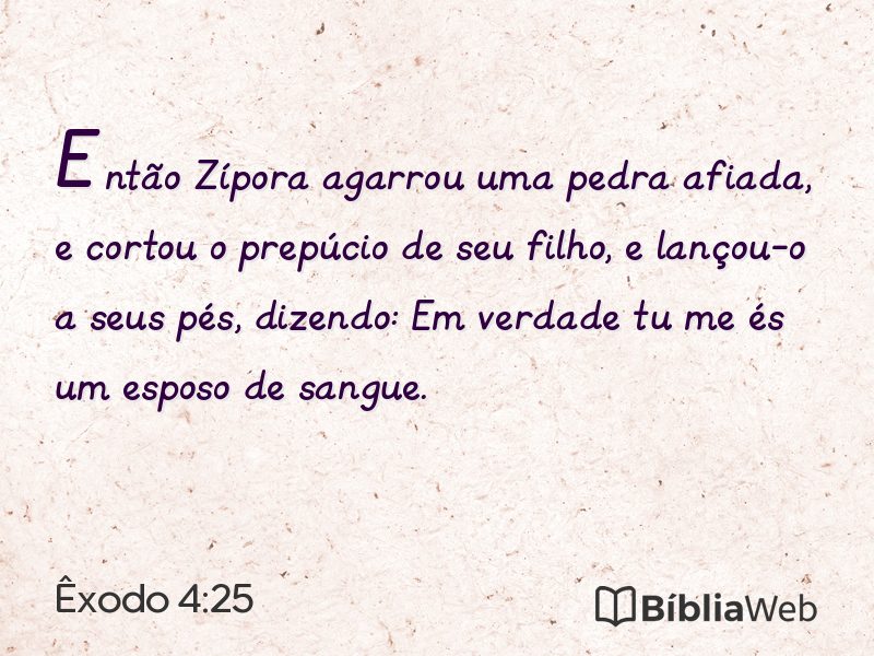 Êxodo 4:25 em imagem para compartilhar