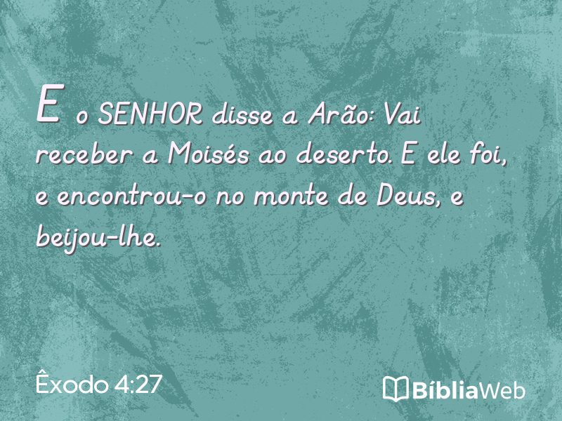 Êxodo 4:27 em imagem para compartilhar