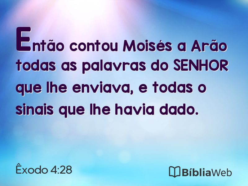 Êxodo 4:28 em imagem para compartilhar
