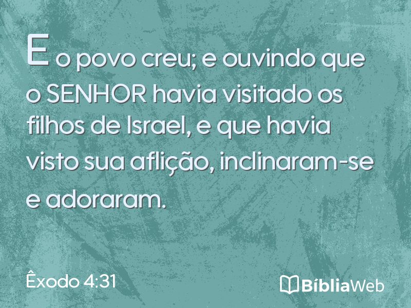 Êxodo 4:31 em imagem para compartilhar