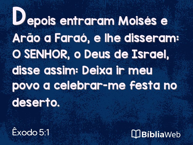 Êxodo 5:1 em imagem para compartilhar