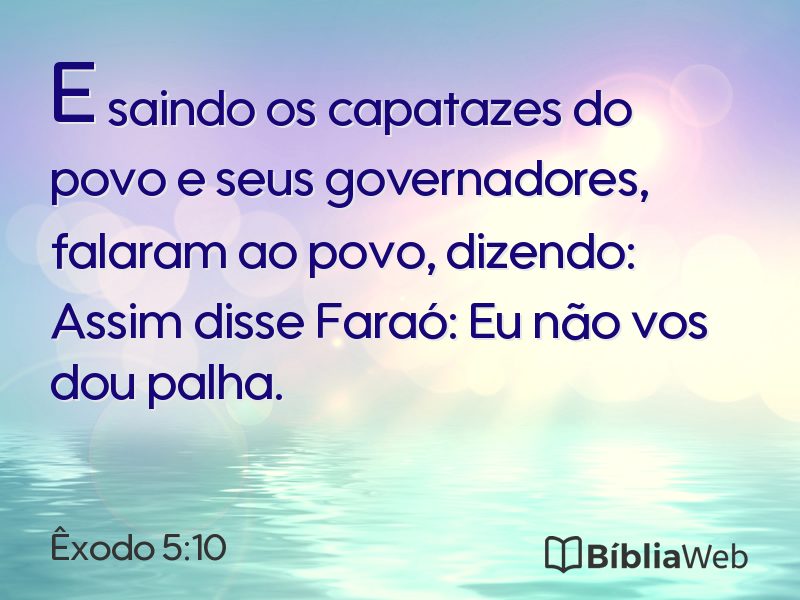Êxodo 5:10 em imagem para compartilhar