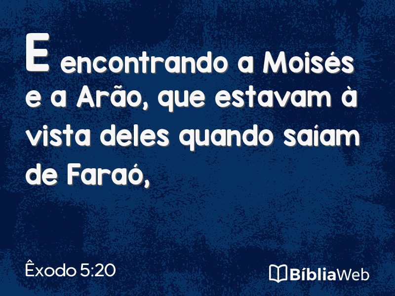 Êxodo 5:20 em imagem para compartilhar