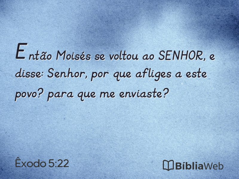 Êxodo 5:22 em imagem para compartilhar