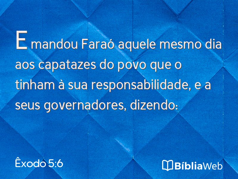 Êxodo 5:6 em imagem para compartilhar