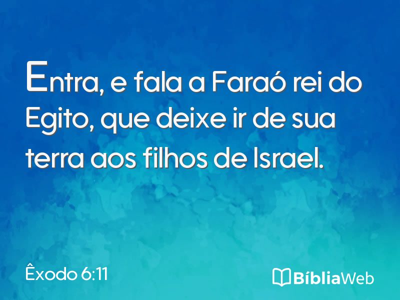 Êxodo 6:11 em imagem para compartilhar