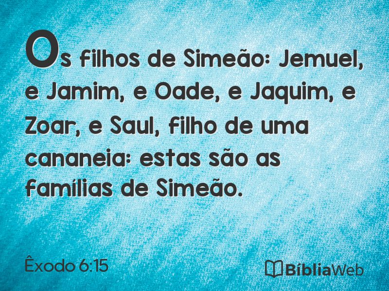 Êxodo 6:15 em imagem para compartilhar