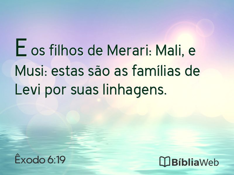 Êxodo 6:19 em imagem para compartilhar
