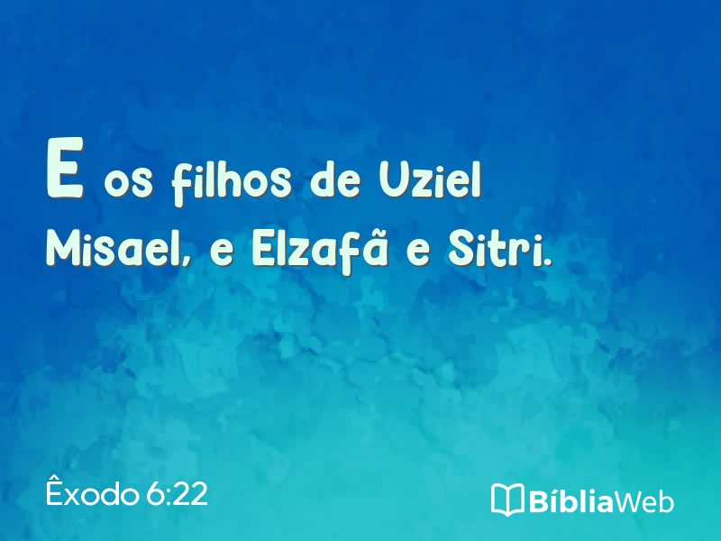Êxodo 6:22 em imagem para compartilhar