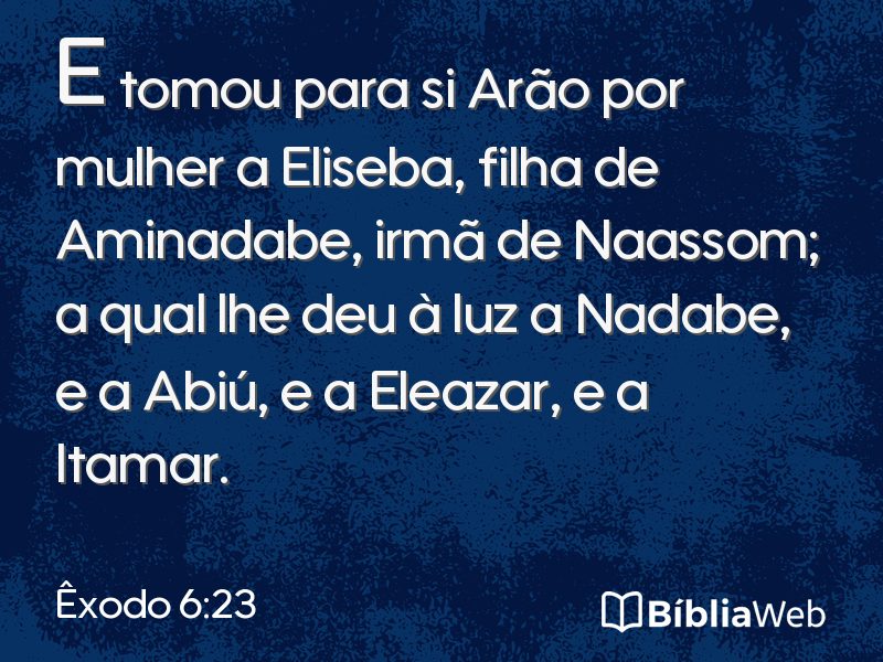 Êxodo 6:23 em imagem para compartilhar