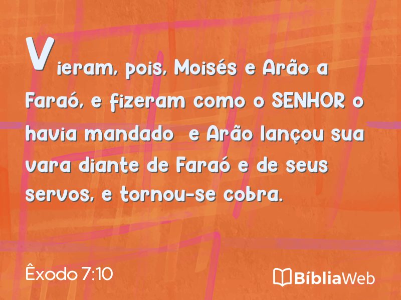 Êxodo 7:10 em imagem para compartilhar