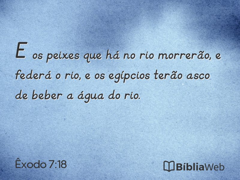 Êxodo 7:18 em imagem para compartilhar