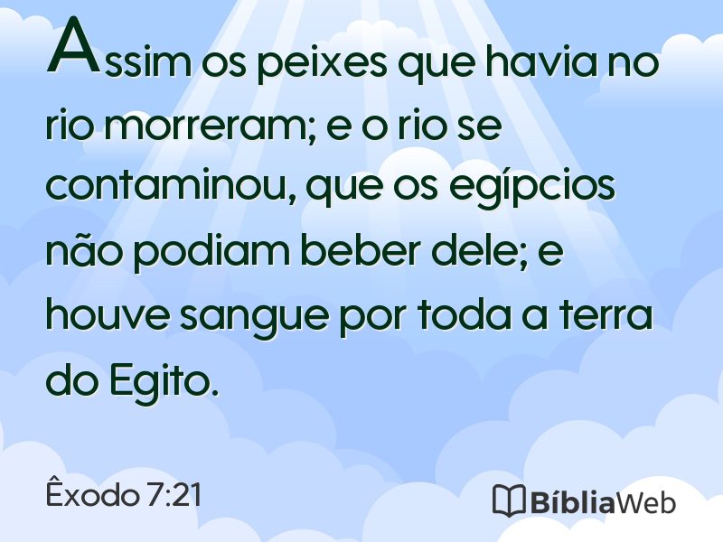 Êxodo 7:21 em imagem para compartilhar