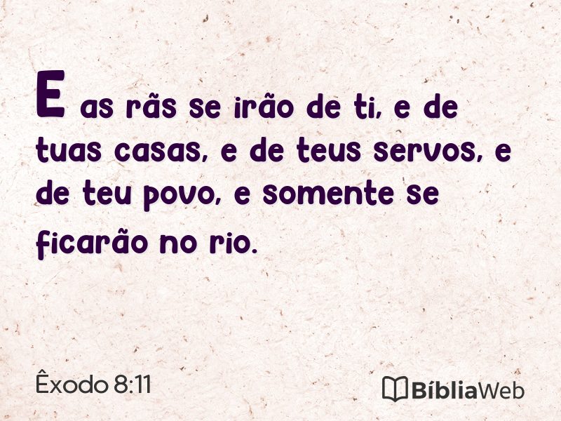 Êxodo 8:11 em imagem para compartilhar