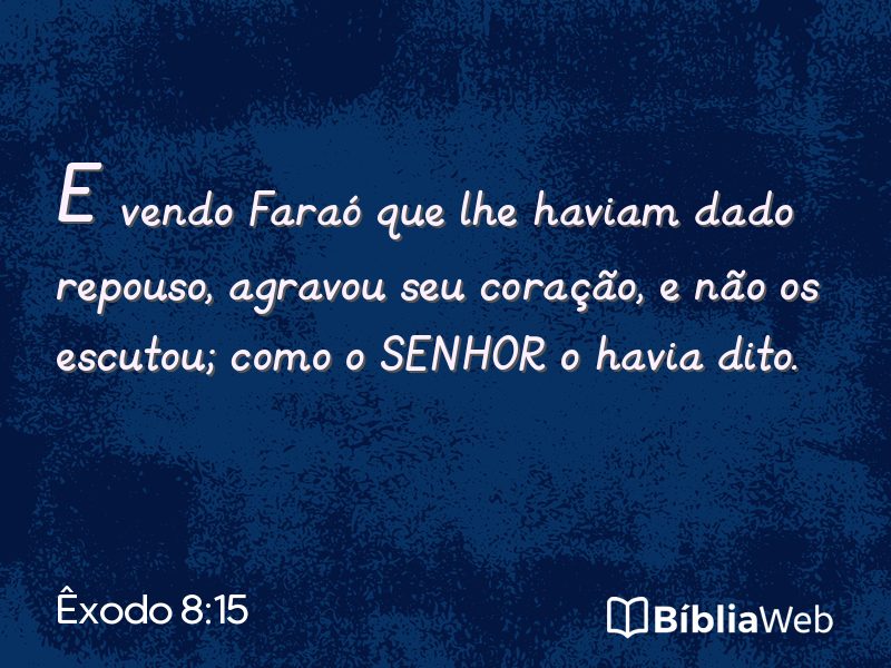 Êxodo 8:15 em imagem para compartilhar