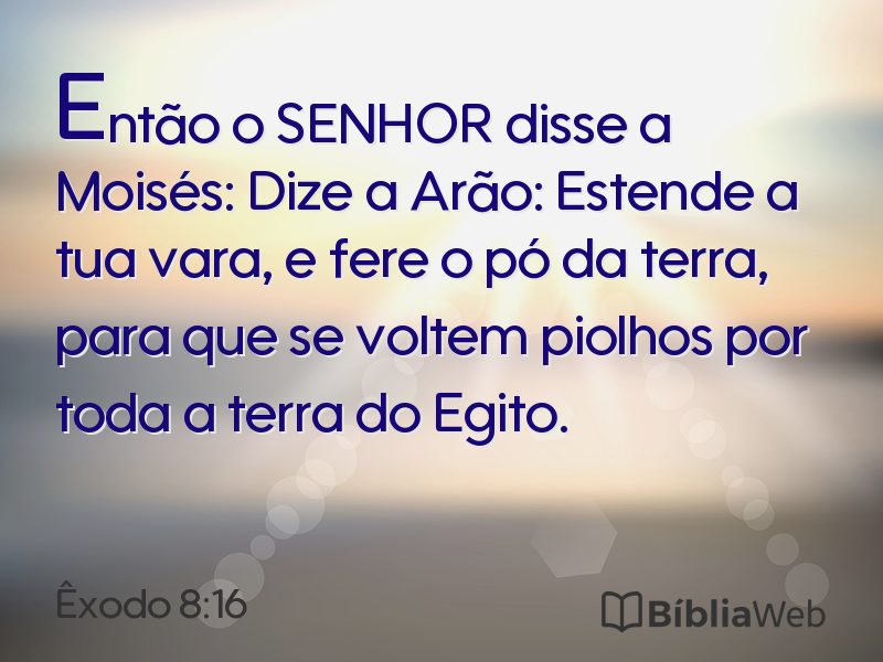 Êxodo 8:16 em imagem para compartilhar