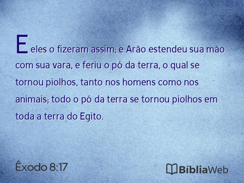 Êxodo 8:17 em imagem para compartilhar