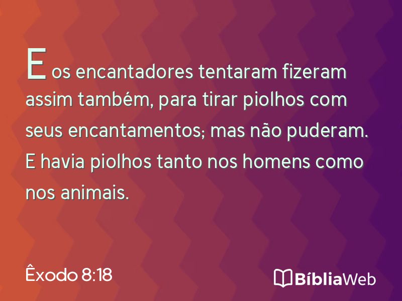 Êxodo 8:18 em imagem para compartilhar