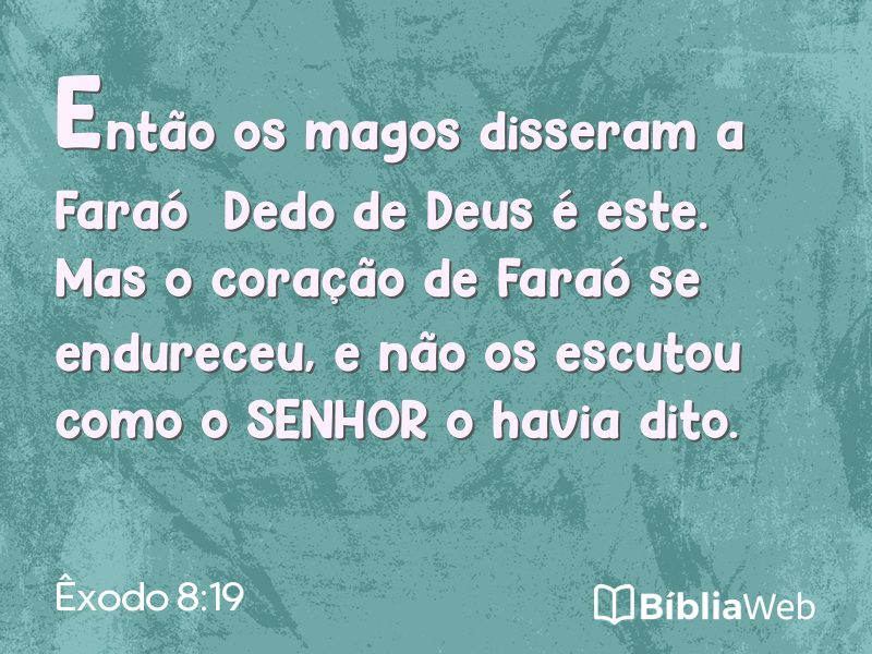 Êxodo 8:19 em imagem para compartilhar