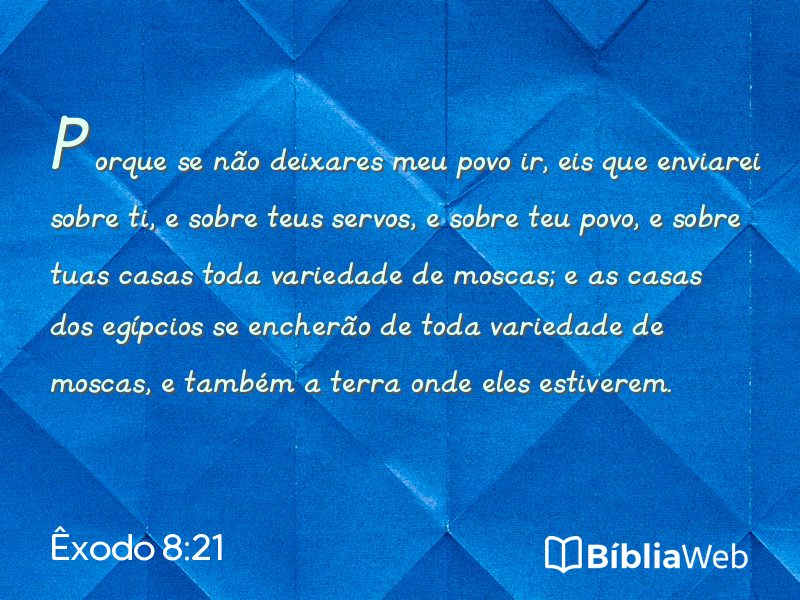 Êxodo 8:21 em imagem para compartilhar