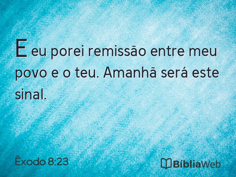 Êxodo 8:23 em imagem para compartilhar