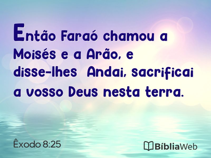 Êxodo 8:25 em imagem para compartilhar