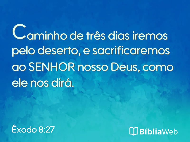 Êxodo 8:27 em imagem para compartilhar