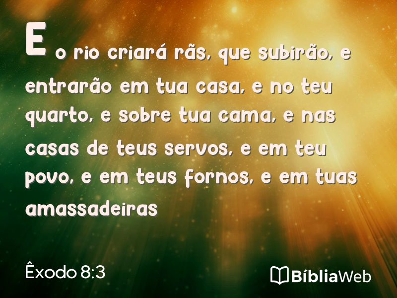 Êxodo 8:3 em imagem para compartilhar