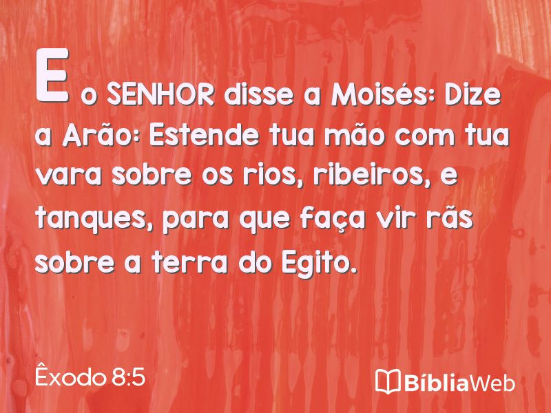 Êxodo 8:5 em imagem para compartilhar