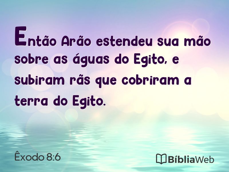 Êxodo 8:6 em imagem para compartilhar