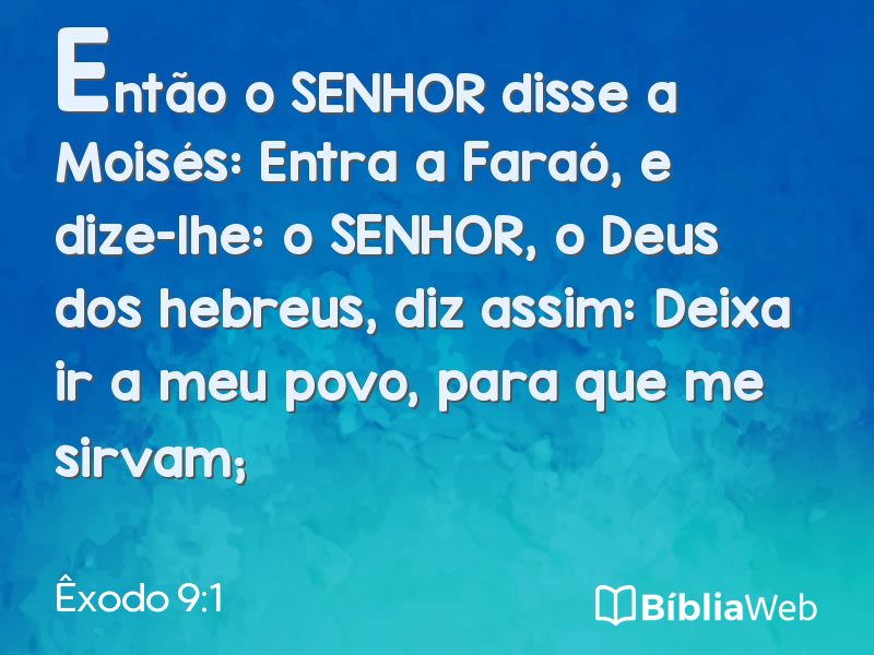 Êxodo 9:1 em imagem para compartilhar