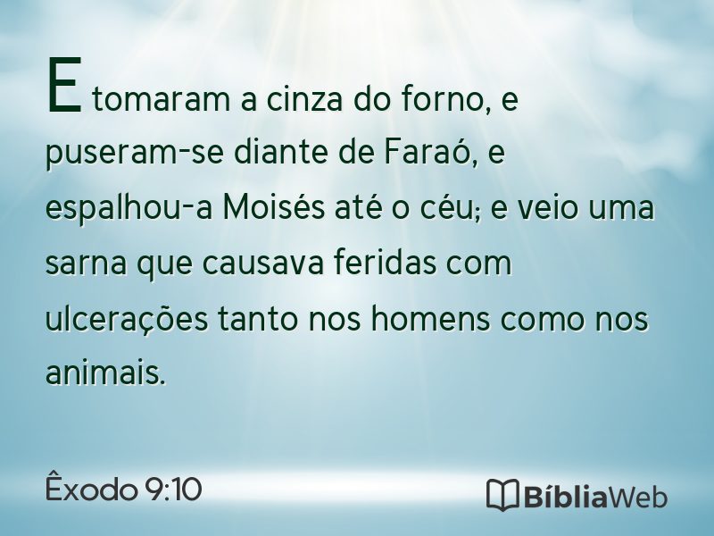 Êxodo 9:10 em imagem para compartilhar