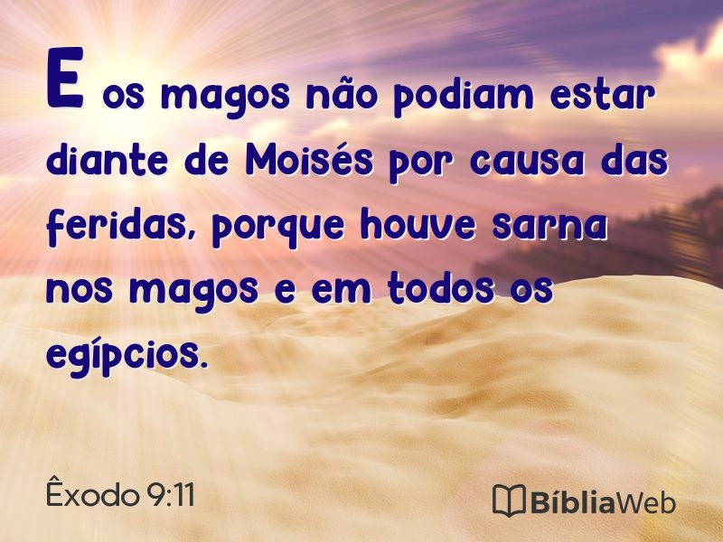 Êxodo 9:11 em imagem para compartilhar