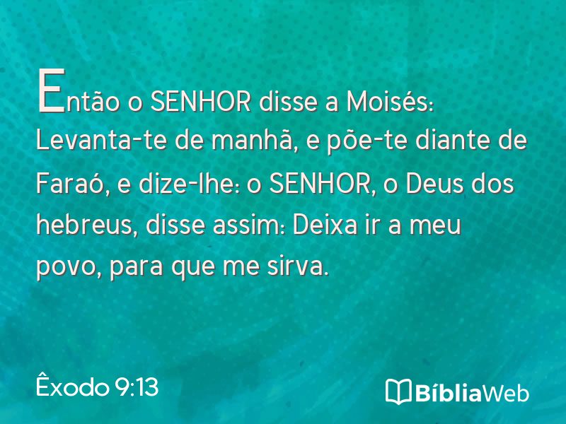 Êxodo 9:13 em imagem para compartilhar