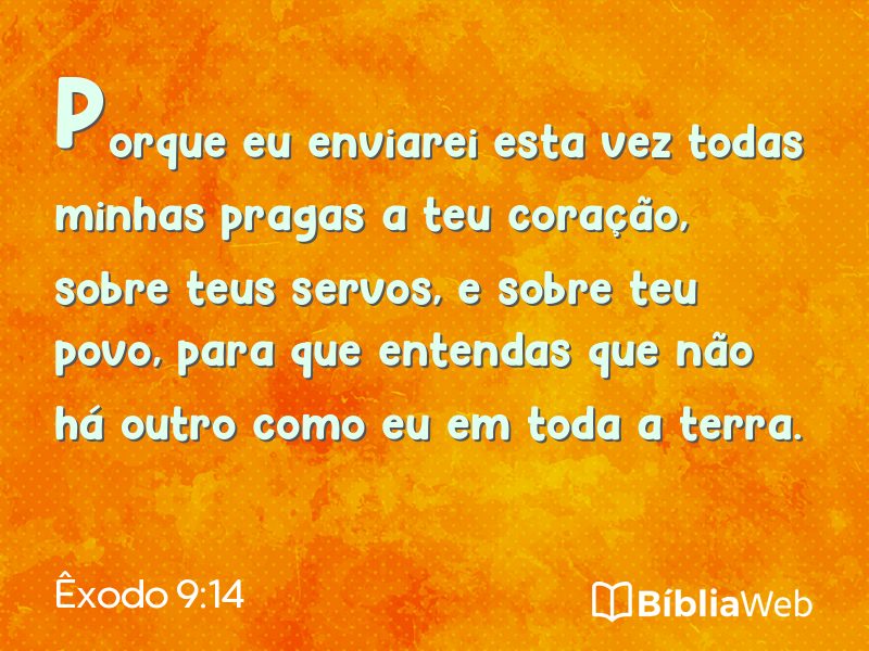 Êxodo 9:14 em imagem para compartilhar