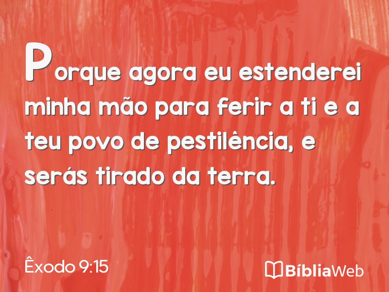 Êxodo 9:15 em imagem para compartilhar