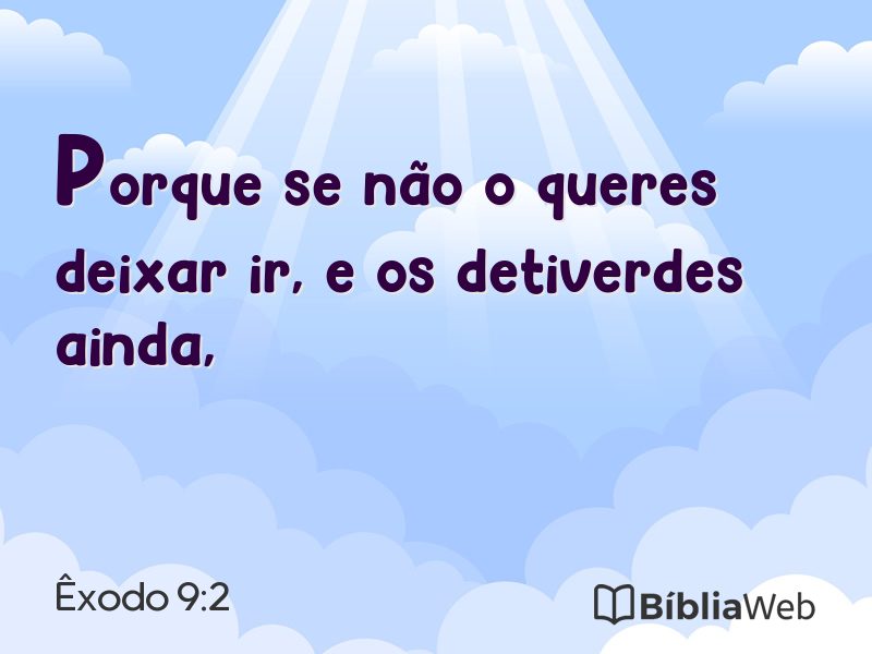 Êxodo 9:2 em imagem para compartilhar