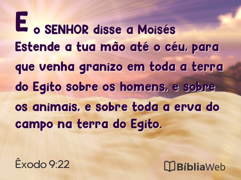 Êxodo 9:22 em imagem para compartilhar