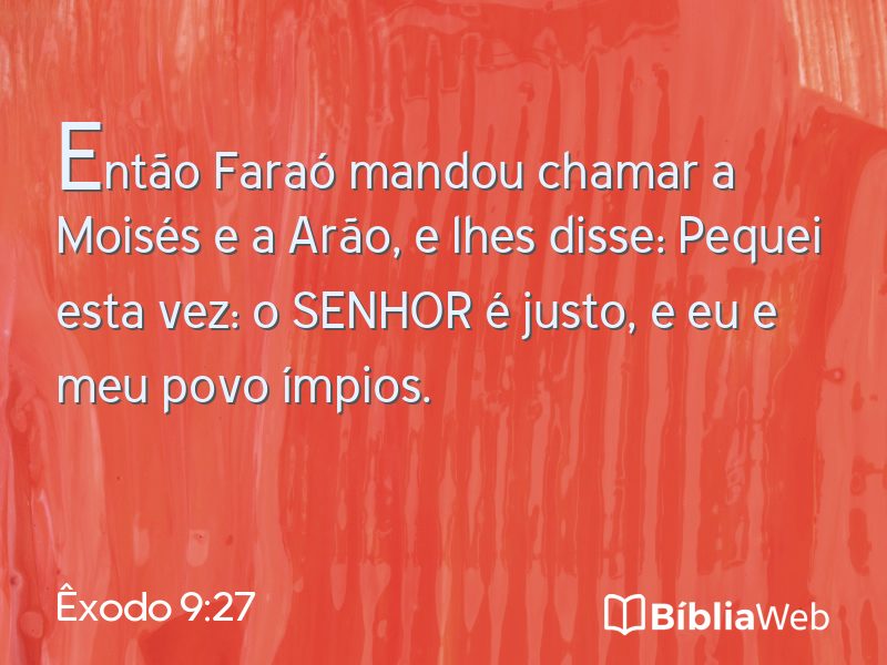 Êxodo 9:27 em imagem para compartilhar