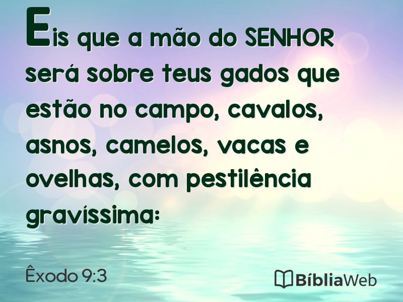 Êxodo 9:3 em imagem para compartilhar