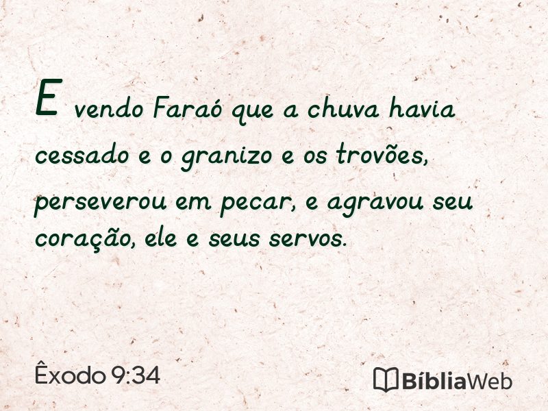 Êxodo 9:34 em imagem para compartilhar