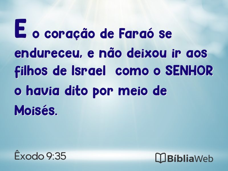 Êxodo 9:35 em imagem para compartilhar