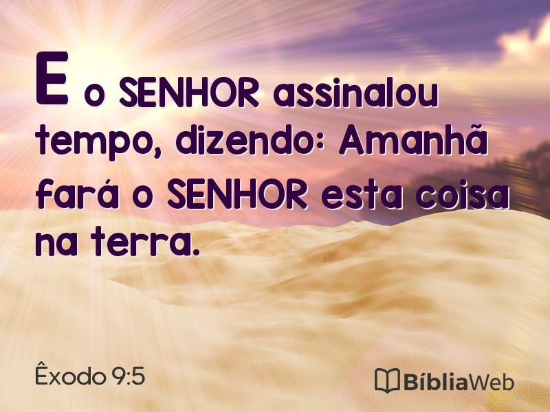 Êxodo 9:5 em imagem para compartilhar