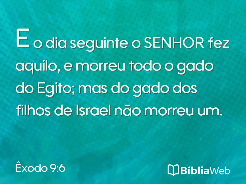 Êxodo 9:6 em imagem para compartilhar