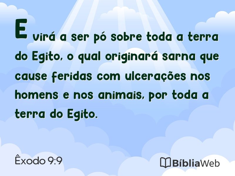 Êxodo 9:9 em imagem para compartilhar