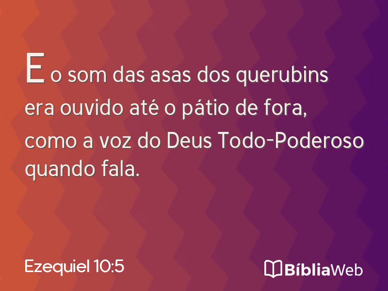 Ezequiel 10:5 em imagem para compartilhar